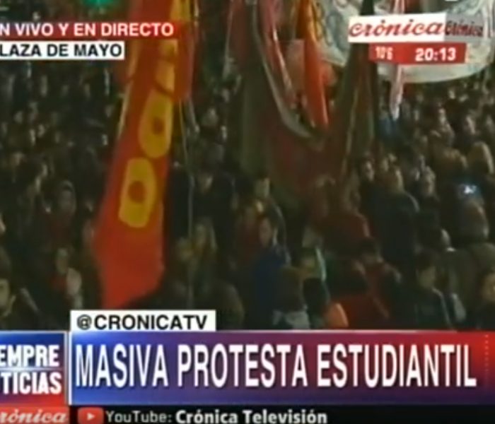 La protesta universitaria y docente