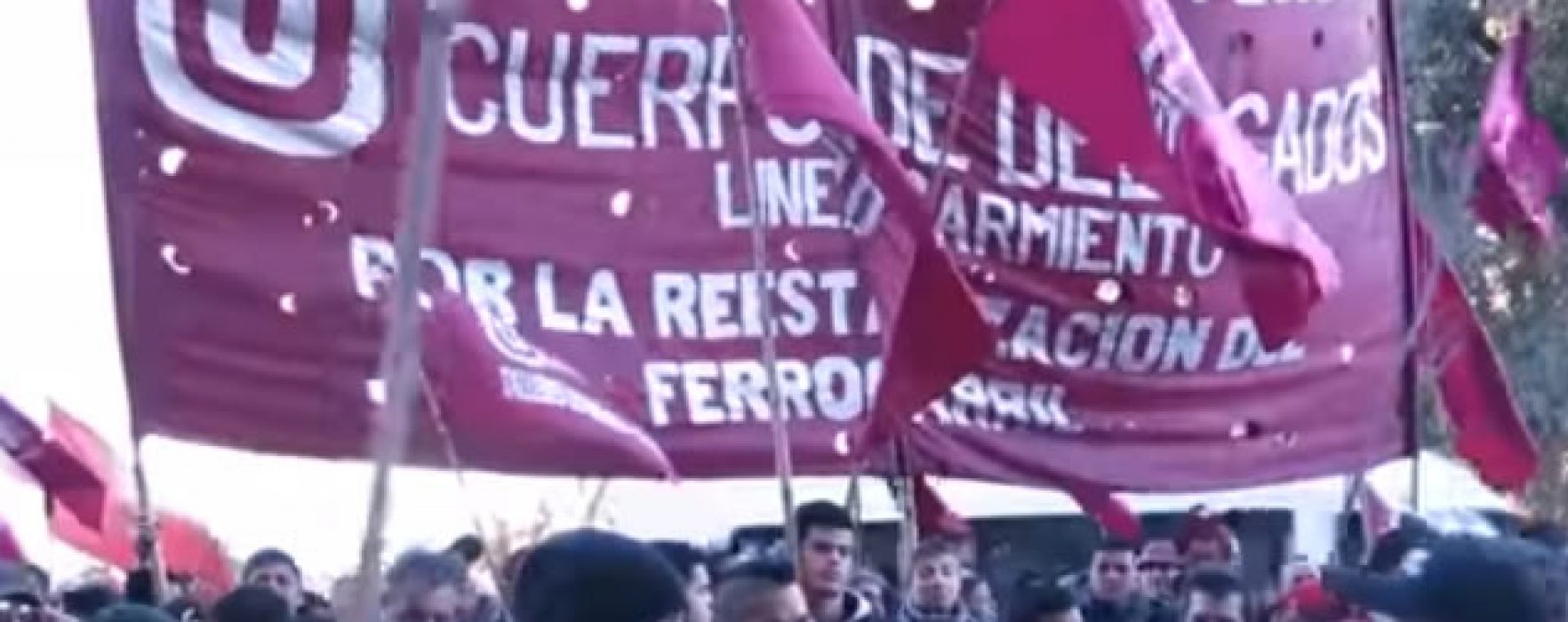 Protesta de ferroviarios