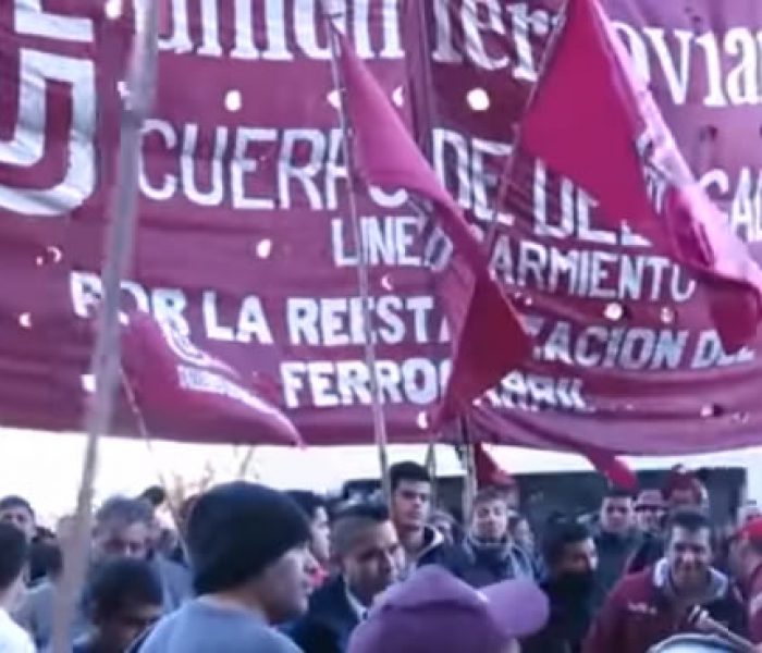 Protesta de ferroviarios