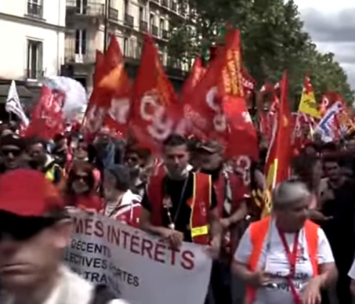 Multitudinaria protesta en Francia