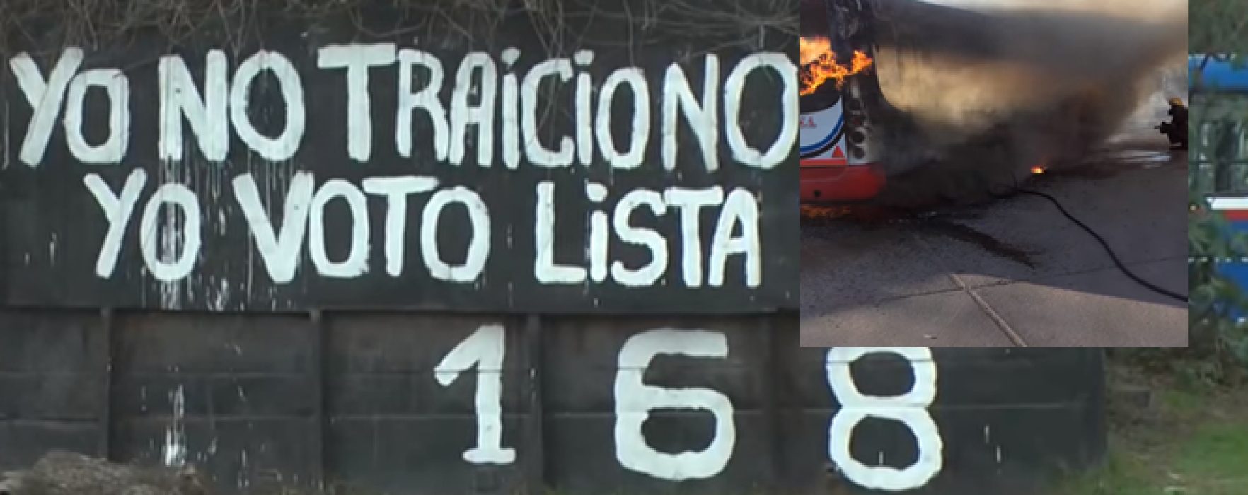 En medio del conflicto de la 168, un incendio.