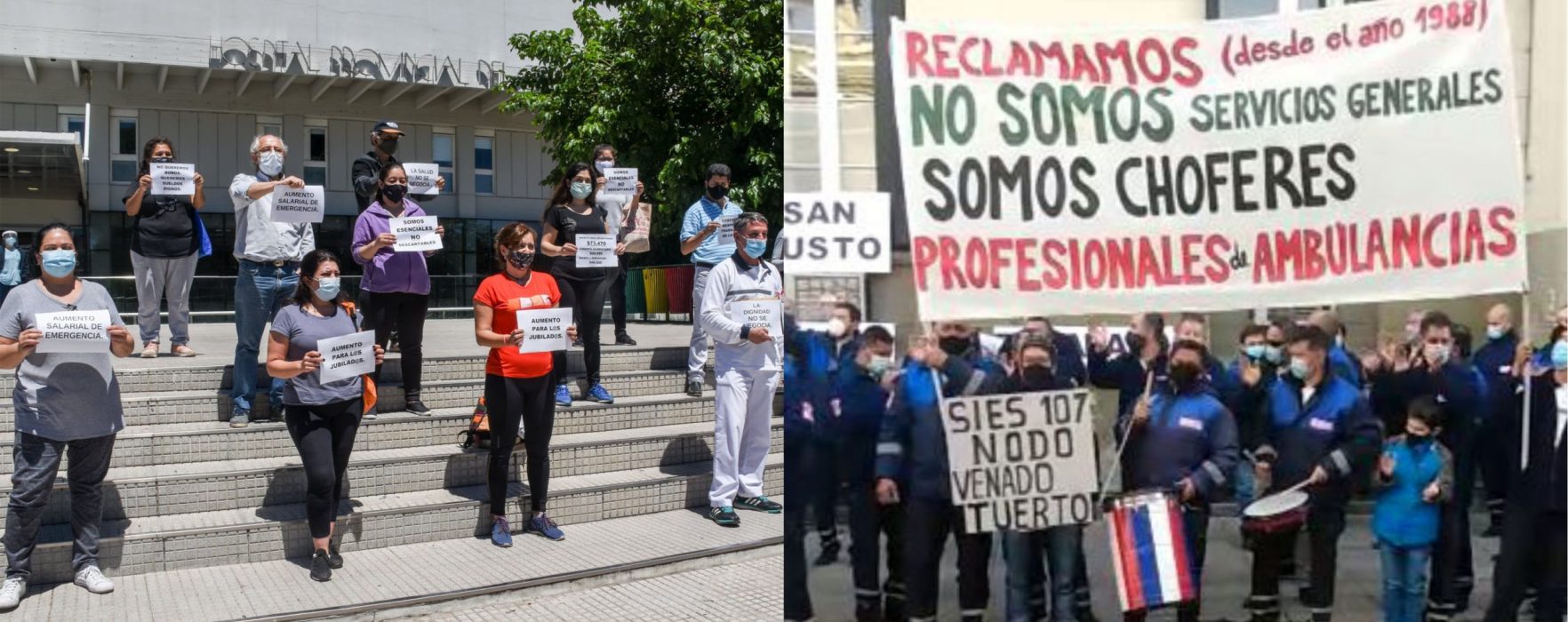 Manifestación de trabajadores de la salud en Santa Fe