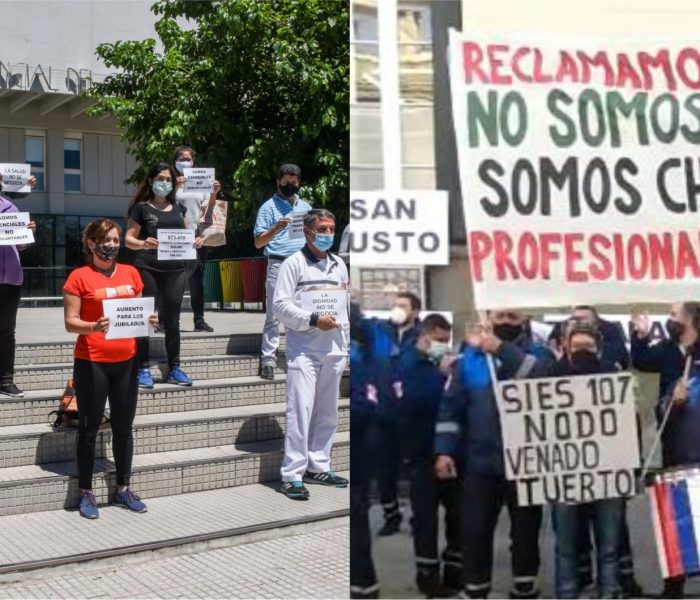 Manifestación de trabajadores de la salud en Santa Fe